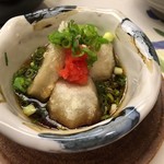 金沢和食 みんなのまなぶ - お通し（蓮根と里芋のオランダ揚げ）