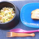 チェルシーズガーデンカフェ - わんこちゃんメニューランチセットはバナナケーキのデザートもセット