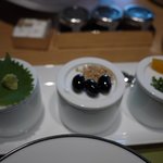 オールデイダイニング ORIGAMI - オートミールは三種類の薬味で楽しみます