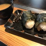 Okonomiyaki Teppan Yaki Rokusan - 天むす&味噌汁