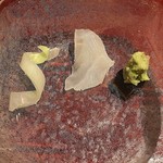 銀座 しのはら - 2018 お造り　食べた後に写真を撮るのを忘れた事に気がついた