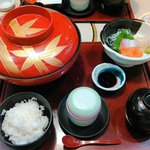 わきみず亭 - 「魚のあら煮と刺身の御膳」