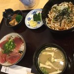 日本料理 味蕾 - 鉄火丼とうどんのセット  1000円
