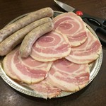 焼肉屋いちなん - H.30.7.19.昼 ベーコン＆ソーセージ 1,280円税込