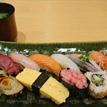 築地寿司清 - ランチにぎり、赤貝単品