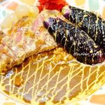 ふくてい - ステーキカレー650円＋チーズ150円＋ナス150円