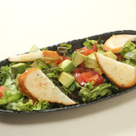 Tomato and avocado baguette salad