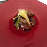 サンタキアラ - 伊勢湾答志島のサワラとオクラのトマトソース