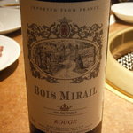 焼肉 山水 - 23年8月　赤ワインボトル