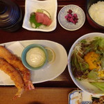 嘉文 - 大えびフライ定食(1,200円)