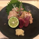 焼鳥 谷口 - お造り（ささみ、モモ、白肝、心臓、砂ズリ）