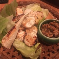 並木橋なかむら - まこも茸の炭火焼 青唐肉味噌添え