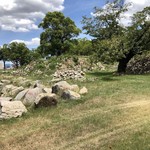 熊本ラーメン 黒亭 - おまけ…石垣の石が並べられています