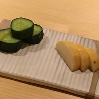 地葉 - お漬物（焼鳥 地葉） 2018.8