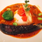 スパイスドランカー やぶや - やぶやの冷奴 冷たいスープカレー