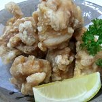 からあげ屋 - 家に帰って急いで盛りつけ！レモンとパセリも添えましょ♪