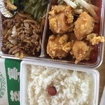 手づくり弁当 芝亭 - 料理写真:セット弁当 唐揚+焼肉 750円