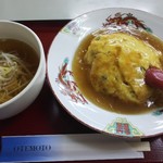 龍宝飯店 - 天津飯セット(900円)