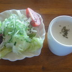 風のアトリエ - ランチサラダとスープ