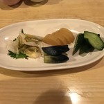 開陽亭 - お漬物。浅漬けかな。ぬか漬けがよかった。