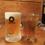 Kugean - 生ビール＆そば茶ハイ