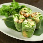 Eel and avocado cream cheese roll