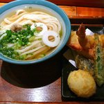 讃岐うどん 野らぼー - 【お好み天ぷらセット・讃岐かけうどん（冷やひや）…780円】2011/8