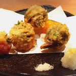 魚河岸 宮武 - いわし梅しそ巻き天ぷら