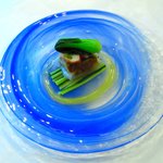 ラ・ロシェル - 冷なすとタラバガニの生春巻き仕立て　ゆず味噌のソースで