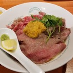 麺屋 六感堂 - うにくつけそば(エスプーマ仕立て)＋炙り肉増し