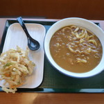 製麺大学 - 野菜かき揚げとカレーうどん大盛り