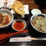Sobashabu Souhonke Naniwasoba - すだち蕎麦鰻丼天ぷらセット