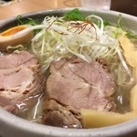 布施 細見商店 - さんま煮干し冷やしラーメン（大盛）（￥900）