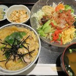 三宝 - 料理写真:冷やし野菜麺と親子丼