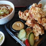 うどん万福 - 鶏から定食