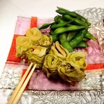 中国料理 桂林 - 紹興酒漬けの枝豆、美味しい♡