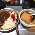 たぬき食堂 - カレーライス きつねうどんセット 400円(税込)