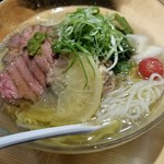 ラーメン巌哲 - 限定冷やし「牛檸檬冷麺」