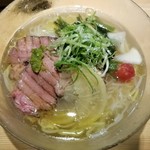 ラーメン巌哲 - 限定冷やし「牛檸檬冷麺」