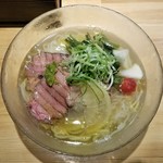 ラーメン巌哲 - 限定冷やし「牛檸檬冷麺」