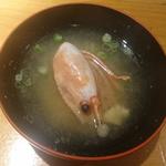 平和寿司 - 牡丹海老の味噌汁
