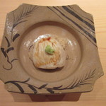 鮨 さかい - 2017年12月、白子をシャリにオン、白子熱々やけどに注意