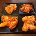 焼肉泰山  - 内臓の4種盛り合わせ