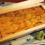 延喜寿し - 雲丹板を豪快に注文する