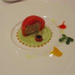 ル・ヴァンテール - 花咲ガニと完熟トマトのファルシ 枝豆のムスリーヌ、キャヴィア添え