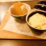 髭戎 - 冬瓜のトマト煮とコーンの自家製豆腐