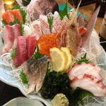 Hamayaki Kaisen Izakaya Daishou Suisan - 水産 大漁刺身定食
                        (ご飯抜き)