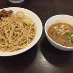 らーめんONE - つけ麺 中盛り 300g 850円^ ^ 生姜がいいです^ ^