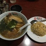 大島ラーメン - 大島ラーメンしょうゆ+半チャーハン