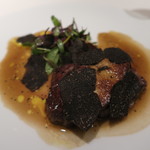 オルグイユ - 30年8月　奈良榛原牛フィレ肉、フォアグラポワレ、豪州黒トリュフ